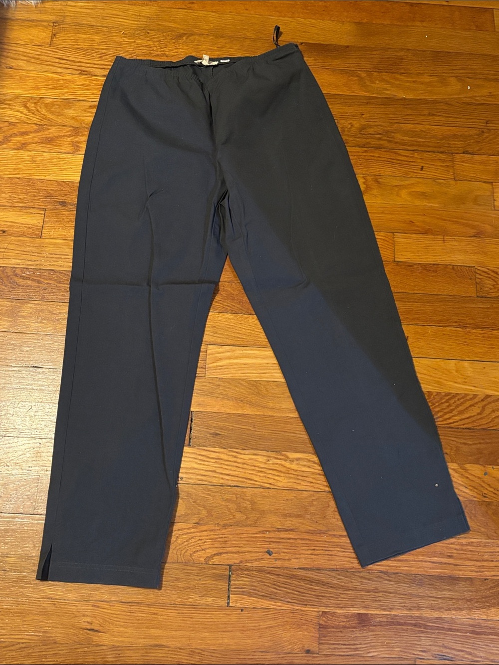 Eileen Fisher grey Pull-On Straight-Leg Pants